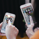 People using iPhones
